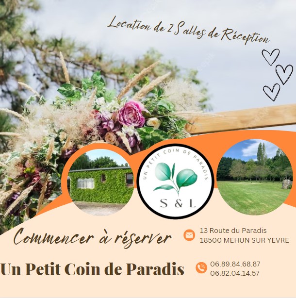 organiser votre fête dans notre salle pour des réceptions jusqu'à 200 convives sur Bourges et alentours, Saint Doulchard, Trouy, Berry Bouy, Vasselay, Foecy ou meme Sainte thorette